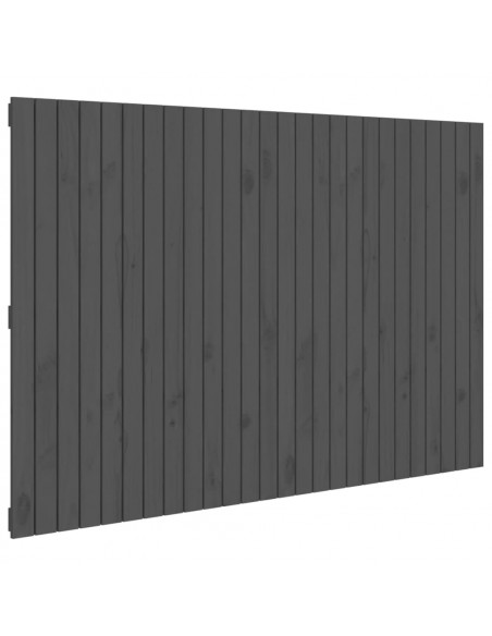 Testiera da Parete Grigia 166x3x110 cm Legno Massello di Pino