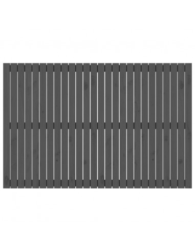 Testiera da Parete Grigia 166x3x110 cm Legno Massello di Pino