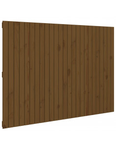 Testiera da Parete Miele 159,5x3x110 cm Legno Massello di Pino 2