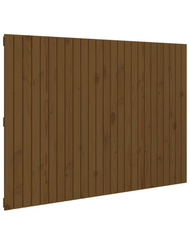 Testiera da Parete Miele 159,5x3x110 cm Legno Massello di Pino