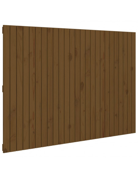 Testiera da Parete Miele 159,5x3x110 cm Legno Massello di Pino