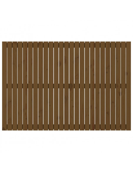 Testiera da Parete Miele 159,5x3x110 cm Legno Massello di Pino