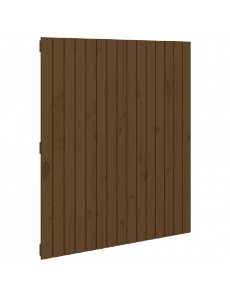 Testiera da Parete Miele 95,5x3x110cm in Legno Massello di Pino