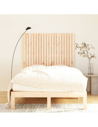 Testiera da Parete 127,5x3x110 cm in Legno Massello di Pino