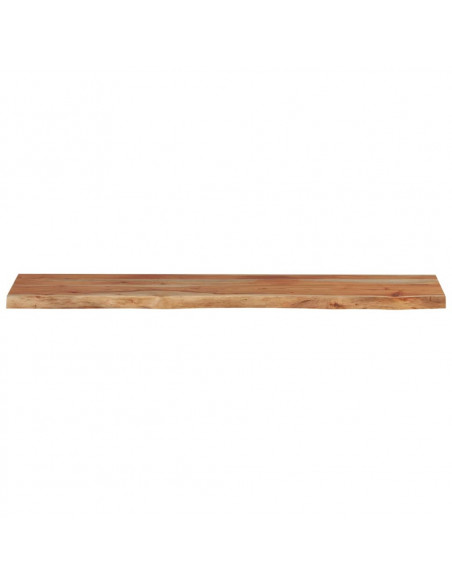Mensola Muro 100x20x2,5cm Rettangolare Legno Acacia Bordi Vivi