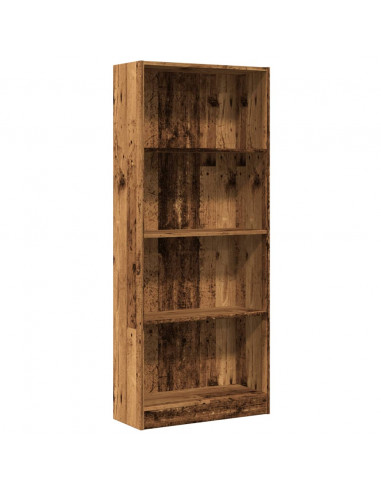 Libreria Legno Antico 60x24x143 cm in Legno Multistrato