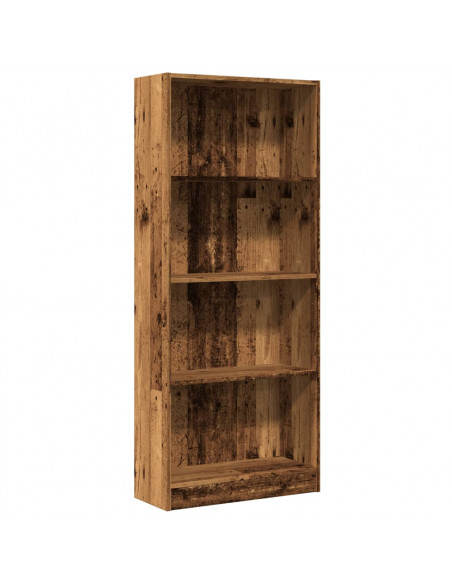 Libreria Legno Antico 60x24x143 cm in Legno Multistrato