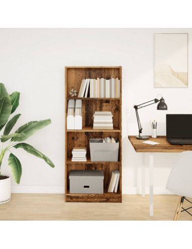 Libreria Legno Antico 60x24x143 cm in Legno Multistrato