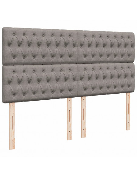 Giroletto a Molle con Materasso Tortora 180x200 cm in Tessuto