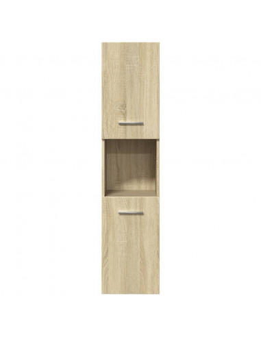 Set Mobili da Bagno 5 pz Rovere Sonoma in Legno Multistrato