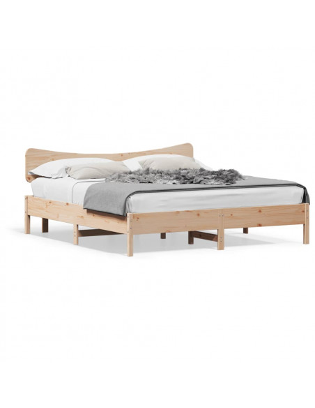 Giroletto senza Materasso 200x200 cm in Legno Massello di Pino