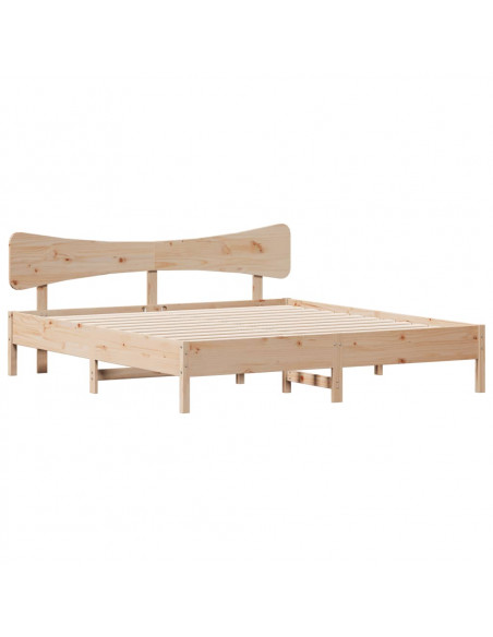 Giroletto senza Materasso 200x200 cm in Legno Massello di Pino
