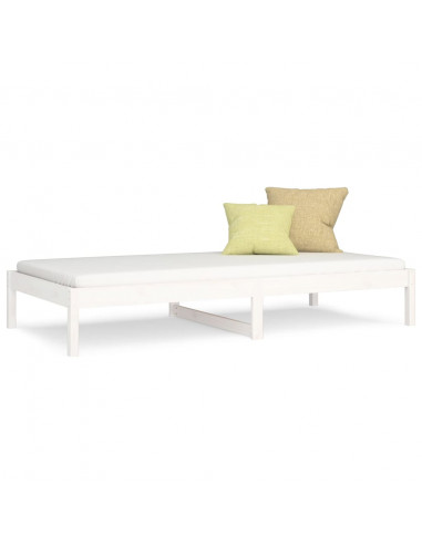 Dormeuse Bianca 90x200 cm in Legno Massello di Pino