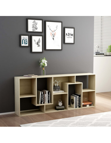 Libreria Rovere Sonoma 67x24x161 cm in Legno Multistrato