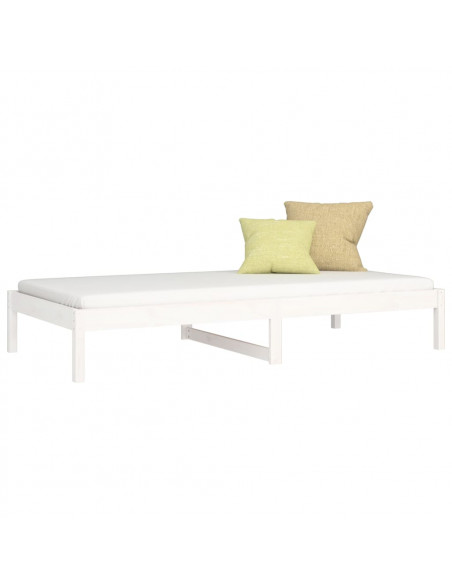 Dormeuse Bianca 90x200 cm in Legno Massello di Pino