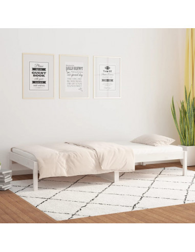 Dormeuse Bianca 90x200 cm in Legno Massello di Pino