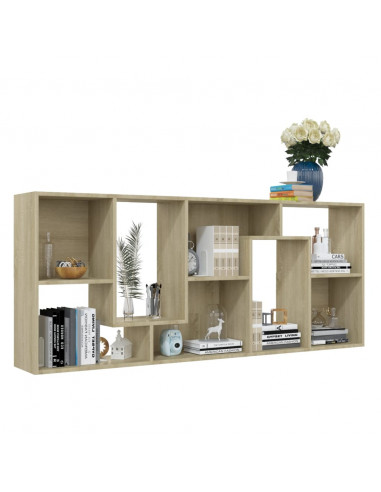 Libreria Rovere Sonoma 67x24x161 cm in Legno Multistrato