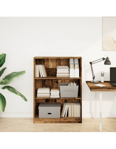 Libreria Legno Antico 80x24x109 cm in Legno Multistrato