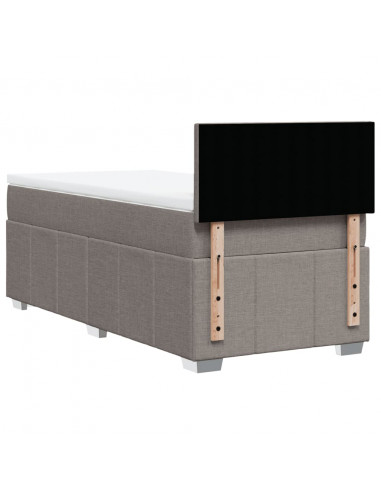 Giroletto a Molle con Materasso Tortora 100x200 cm in Tessuto