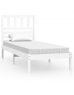 Giroletto Bianco 75x190 cm Small Single Legno Massello di Pino 2