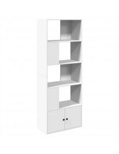 Libreria Bianca 70x36x189 cm in Legno Multistrato 2