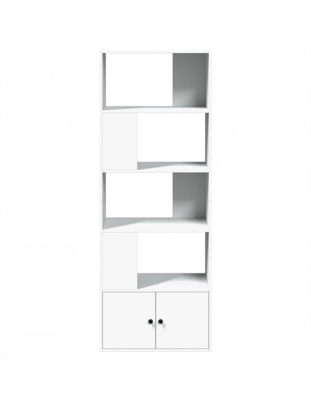Libreria Bianca 70x36x189 cm in Legno Multistrato