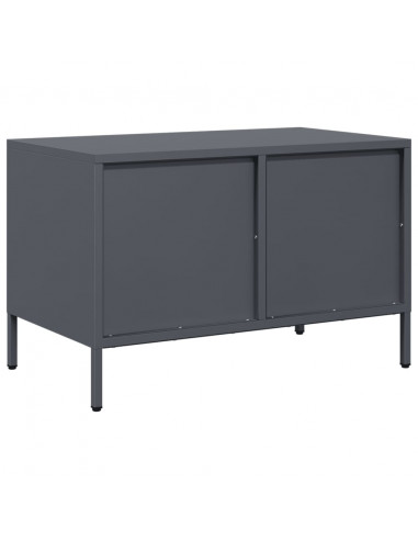 Mobile TV Antracite 68x39x43,5 cm in Acciaio Laminato a Freddo