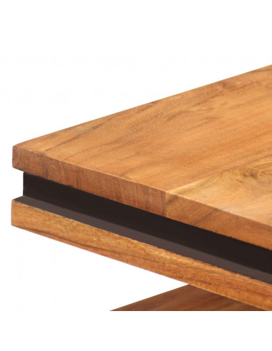 Tavolino da Salotto 100x45x33 cm in Legno Massello di Acacia