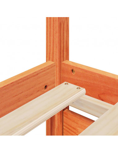 Letto Cassetti e Materasso Cera 160x200cm Legno Massello Pino