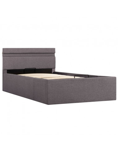 Giroletto con Contenitore e LED Tortora Tessuto 100x200 cm