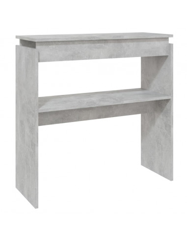 Tavolino Consolle Grigio Cemento 80x30x80cm Legno Multistrato