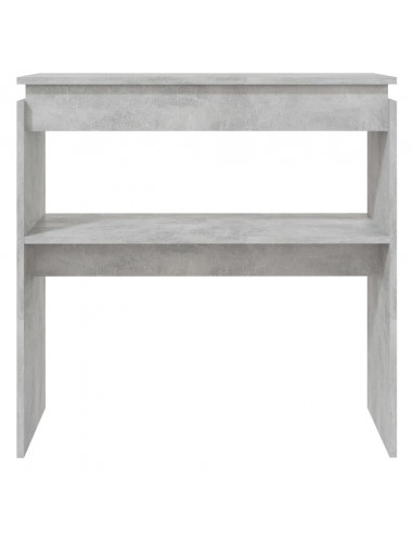 Tavolino Consolle Grigio Cemento 80x30x80cm Legno Multistrato