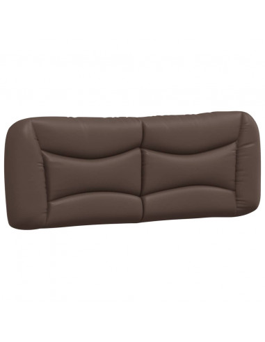 Letto con Materasso Marrone 140x200cm in Similpelle