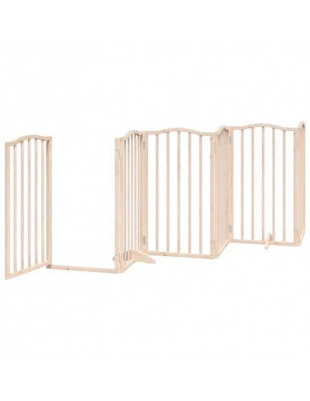 Cancello per Cani Porta Pieghevole 15 Pannelli 750 cm in Pioppo