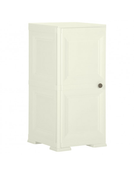 Armadietto in Plastica 40x43x85,5 cm Effetto Legno Vaniglia