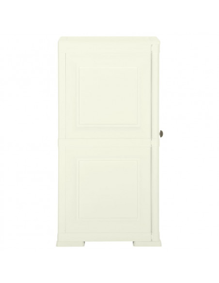 Armadietto in Plastica 40x43x85,5 cm Effetto Legno Vaniglia