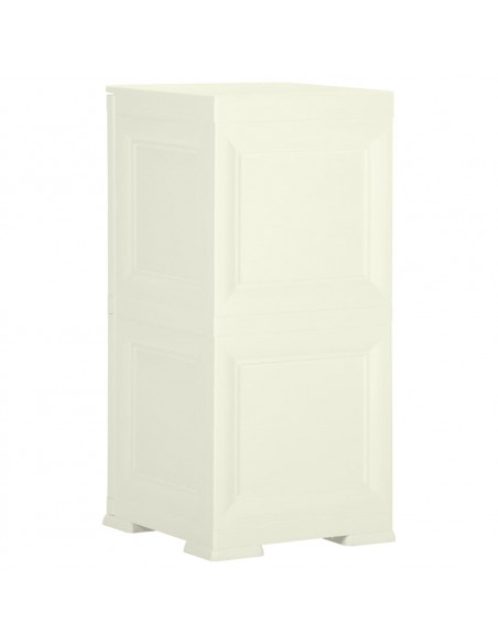 Armadietto in Plastica 40x43x85,5 cm Effetto Legno Vaniglia