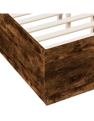 Giroletto Luci LED Rovere Fumo 135x190 cm Legno Multistrato