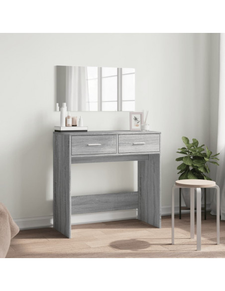 Toeletta con Specchio Grigio Sonoma 80x39x80 cm