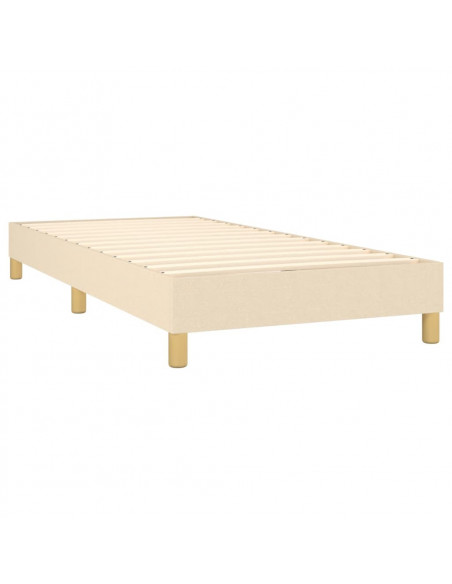 Giroletto a Molle con Materasso Crema 90x190 cm in Tessuto