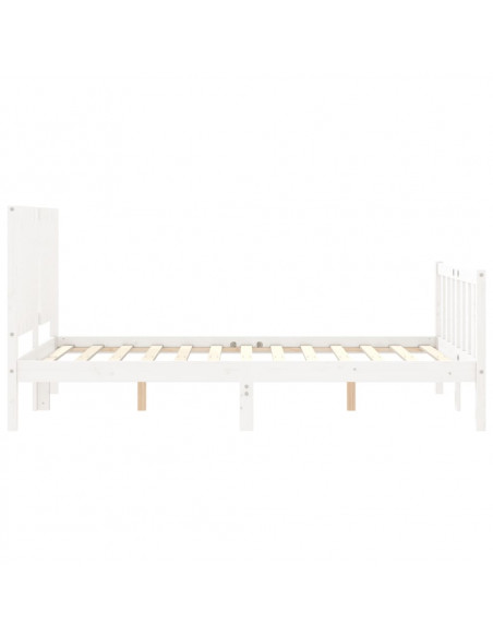 Giroletto con Testiera Bianco Small Double Legno Massello