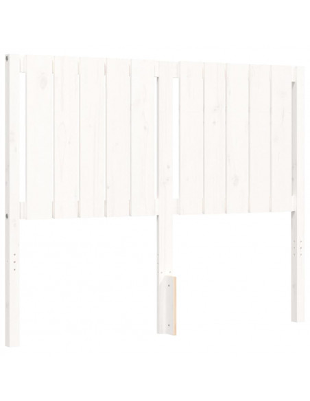 Giroletto con Testiera Bianco Small Double Legno Massello