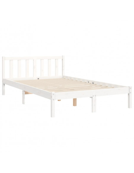 Giroletto con Testiera Bianco Small Double Legno Massello
