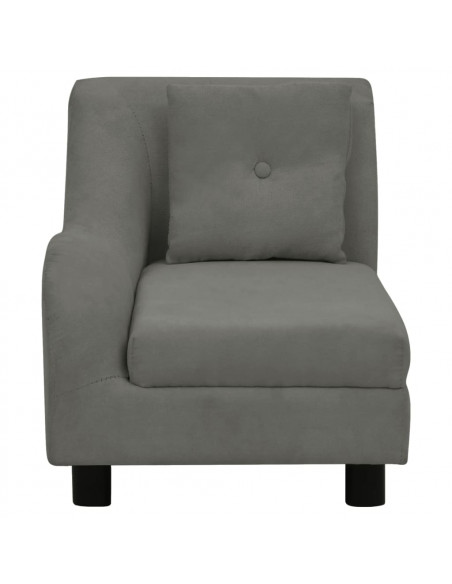 Divano per Cani con Cuscino Grigio Scuro 83x44x44 cm in Peluche