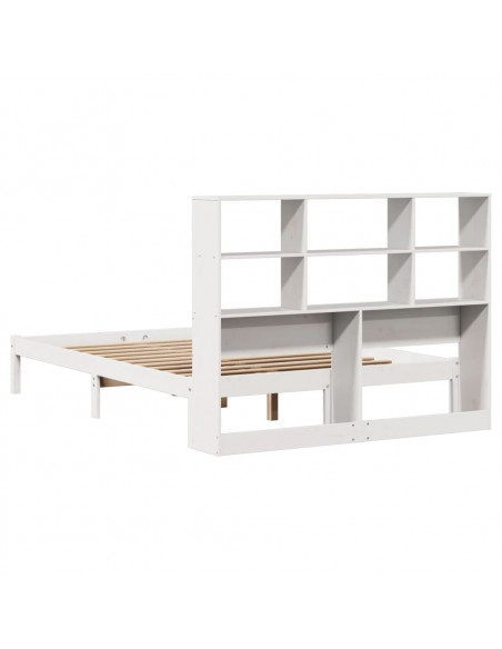 Letto Libreria senza Materasso Bianco 120x200 cm Legno di Pino
