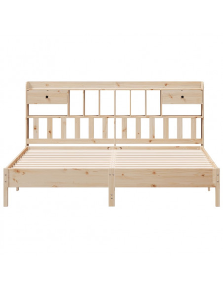 Letto Libreria senza Materasso 180x200 cm in Legno di Pino