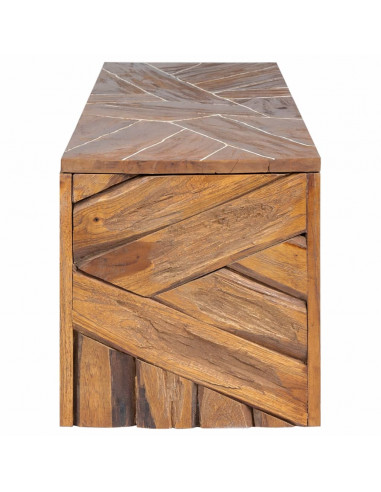 Mobile Porta TV 110x60x38 cm in Legno Massello di Teak