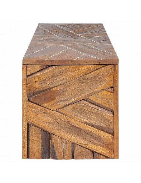 Mobile Porta TV 110x60x38 cm in Legno Massello di Teak