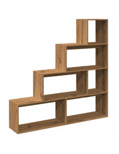 Libreria a 4 Ripiani Rovere 143,5x29x143,5 cm in Truciolato 2