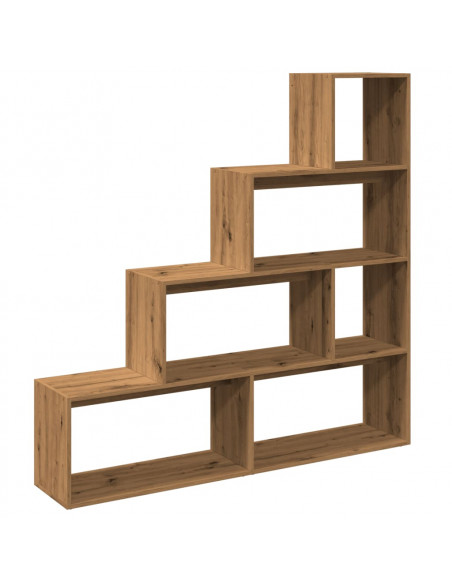 Libreria a 4 Ripiani Rovere 143,5x29x143,5 cm in Truciolato